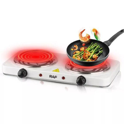 RAF Electric Stove Double Burner Cooker (CHULA) Hot Plate Multifunctional Home Heater 2000 Watts - Vibe Pk