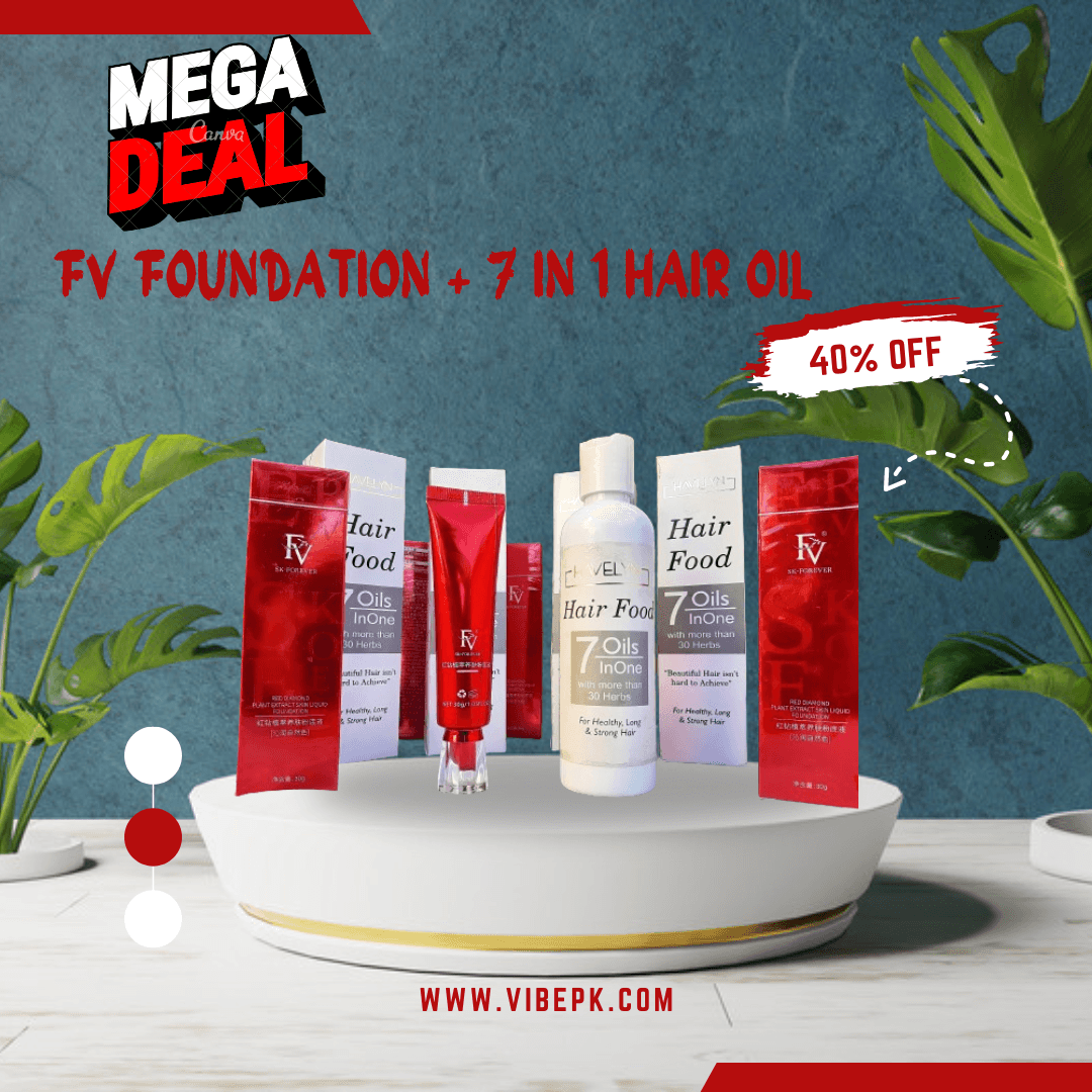 Deal of Fv foundation + 7 in 1 Hair oil - Vibe Pk