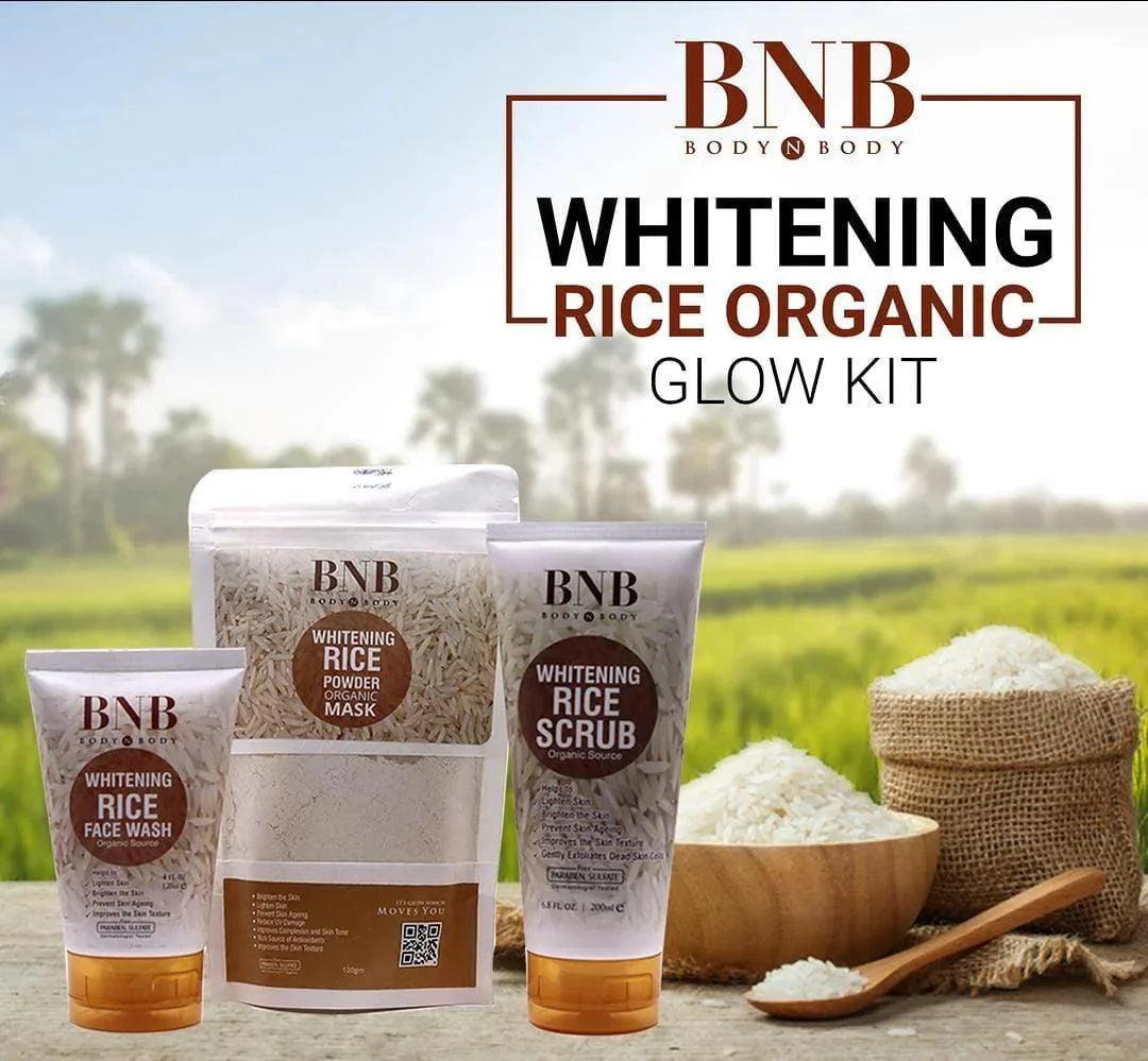 BNB Whitening Rice Extract Bright & Glow Kit - Vibe Pk