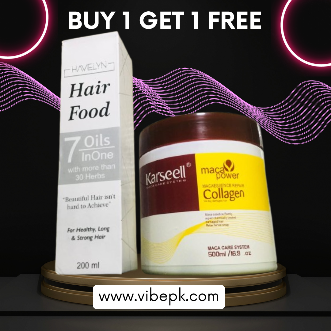 Buy 1 Get 1 Free / Buy Karseell Hair Mask Get Havelyn 7 in 1 Hair Food Oil Free