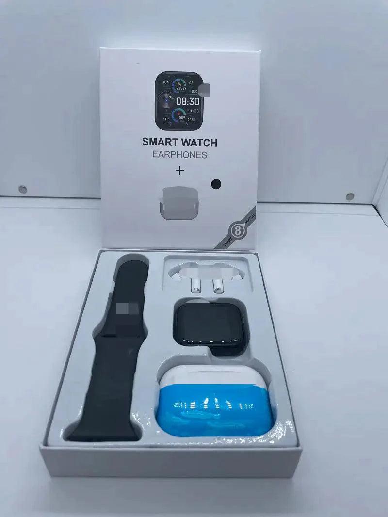 Dm02 Smart Watch Pack With Earphones – Series 8 Watch + High Quality Earphones - Vibe Pk