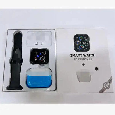Dm02 Smart Watch Pack With Earphones – Series 8 Watch + High Quality Earphones - Vibe Pk